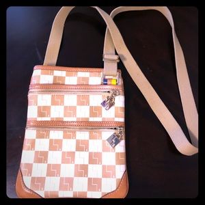 Lamb crossbody checkered pattern